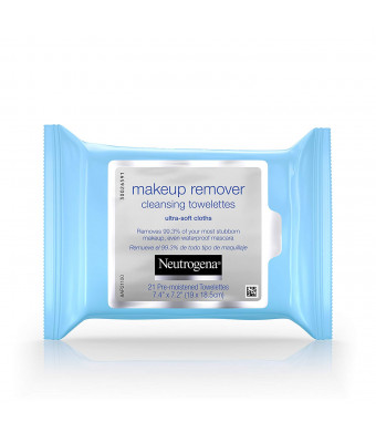 Neutrogena Makeup Remover Cleansing Towelettes and Wipes, 21 Count (Pack of 3)