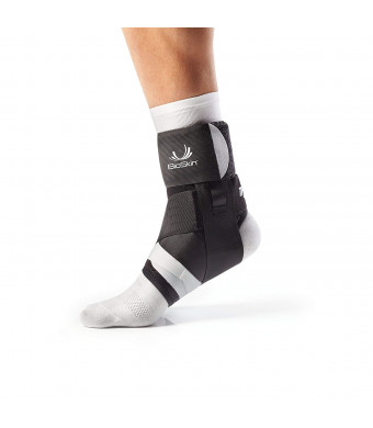 BioSkin Trilok Ankle Brace - Foot and Ankle Support for Ankle Sprains, Plantar Fasciitis, PTTD, Tendonitis and Active Ankle Stability - Lightweight, Hypo-Allergenic (Medium)