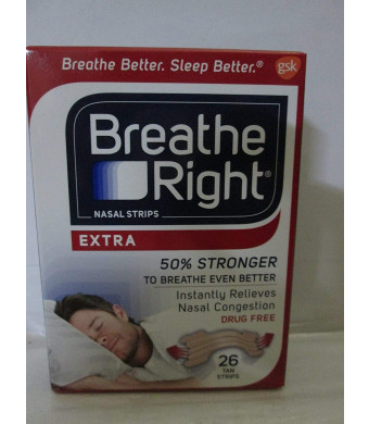 Breathe Right Nasal Strips, Extra, 26-Count Box (2 Pack)