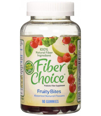 Fiber Choice Fruity Bites Assorted Natural Flavors, 90 Count (Packaging may vary)
