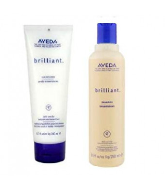 Aveda Brilliant Shampoo 8.5 oz and Conditoner 6.7 oz Duo Set