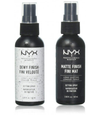 2 NYX Makeup Setting Spray "MSS 01+02" Matte/Dewy Finish (Long Lasting)