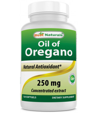 Best Naturals Oregano Oil 250 Mg Softgels, 120 Count