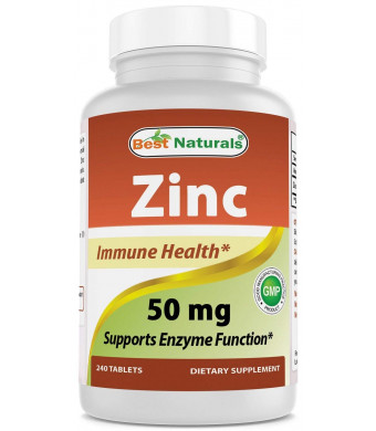 Best Naturals Zinc supplement as Zinc Gluconate 50mg 240 Tablets (1)