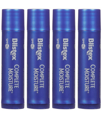 Blistex Complete Moisture Lip Balm SPF 15 Sunscreen, 4 pack