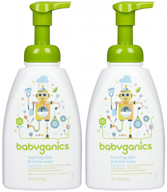 Babyganics Foaming Dish and Bottle Soap - Fragrance Free - 16 oz - 2 pk