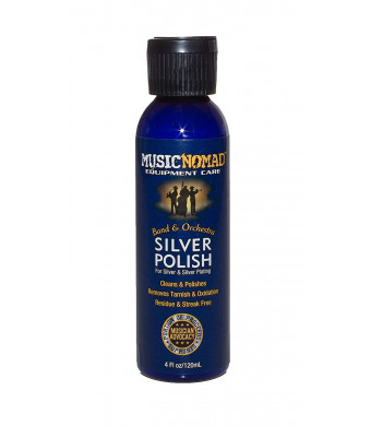 Music Nomad MN701 Silver Polish for Silver and Silver-Plated Instruments, 4 oz.
