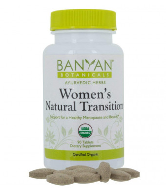 Banyan Botanicals Women's Natural Transition - USDA Organic, 90 tablets - Cooling and Soothing - Herbal Hotflash Relief For Menopause*