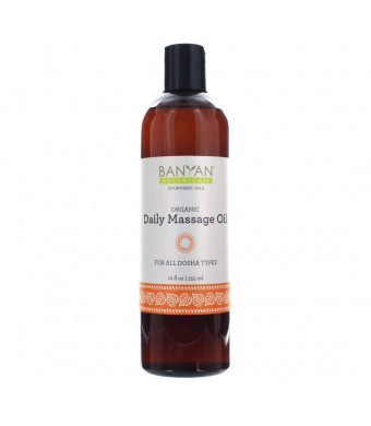 Banyan Botanicals Daily Massage Oil - Certified Organic, 12 oz - Balances All Three Doshas - Vata, Pitta, Kapha*