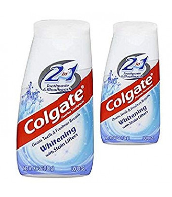 Colgate 2 In 1 Toothpaste and Mouthwash Whitening, 4.6 oz (2-Pack)