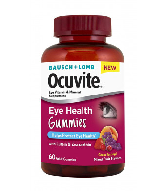 Bausch + Lomb Ocuvite Eye Health Gummies with Lutein, Zeaxanthin and other Antioxidants, 60 Count Bottle
