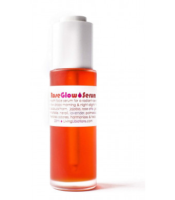Living Libations - Organic/Wildcrafted Rejuvenating Rose Glow Face Serum (1 oz/30 ml)