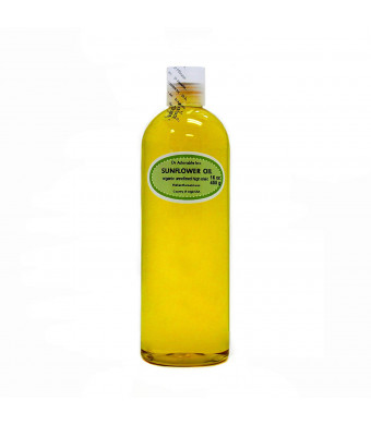 Unrefined Sunflower Oil Cold Pressed Organic 100% Pure 16 Oz/ 1 Pint