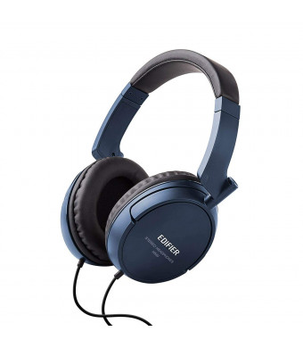 Edifier H840 Audiophile Over-The-Ear Headphones - Hi-Fi Over-Ear Noise-Isolating Closed Monitor Music Listening Stereo Headphone - Blue