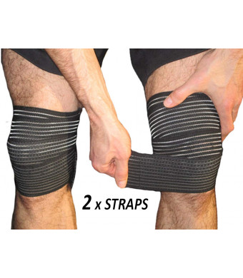 Elastic Knee Compression Bandage Wraps  Support for Legs, Thighs, Hamstrings Ankle and Elbow Joints Reduce Swelling, Lymphatic Relief Help Recover from Knee Replacement Surgery (Large)