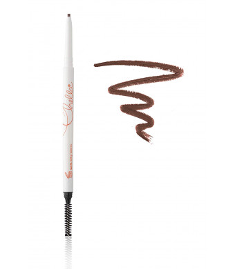 Chella Eyebrow Pencil with Spoolie (eyebrow brush) - Everything You Need to"Wow Your Brows", The ONLY Pencil you will EVER Buy - Dazzling Dark Brown
