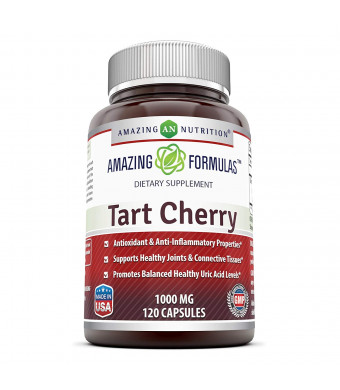 Amazing Formulas Tart Cherry Extract - 1000 Mg, 120 Capsules - Antioxidant Support - Promotes Joint Health and a Proper Uric Acid Level Balance