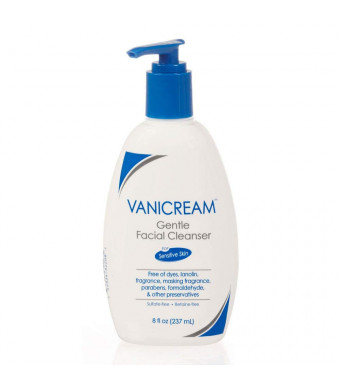 Vanicream Gentle Facial Cleanser For Sensitive Skin, 8 Fl Oz (Pack of 3)