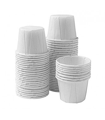 250 Vakly Paper Medicine Cups, 3/4 oz, (Disposable Souffle Cups)