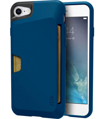 Silk iPhone 7/8 Wallet Case - VAULT Protective Credit Card Grip Cover - "Wallet Slayer Vol.1" - Blue Jade
