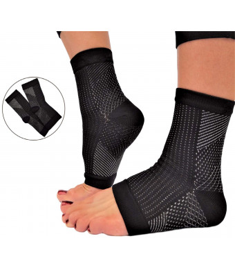RiptGear Plantar Fasciitis Socks for Women and Men - 1 Pair Plantar Fasciitis Sleeves for Heel and Foot Pain with Ankle Compression (Small)