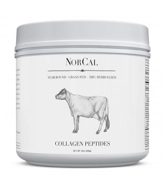 Norcal Organics Grass-Fed Collagen Peptide Hydrolysate Powder, 12oz | 20g Protein | Hydrolyzed Keto Supplements Protein Production for Strong Healthy Bones, Joints, Cartilage and Tendons