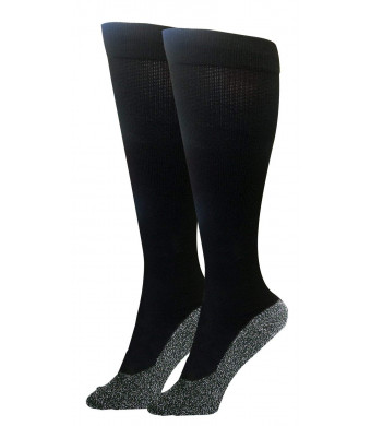 35 Below Compression Socks 1 pair in Black; Size Large - 2-IN-1 Compression and Warming Socks  Aluminized Thread with Aerospace Fabric Technology
