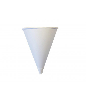 Solo Bare 4 oz. Recyclable Paper Cone Water Cup, Rolled Rim 800ct. 4R-2050 {Vasos de Agua con Forma de Cono} (4 Boxes (800ct))