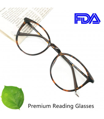 Reading Glasses Round Computer Readers for Women Men Eyeglasses Frames for Prescription Lens