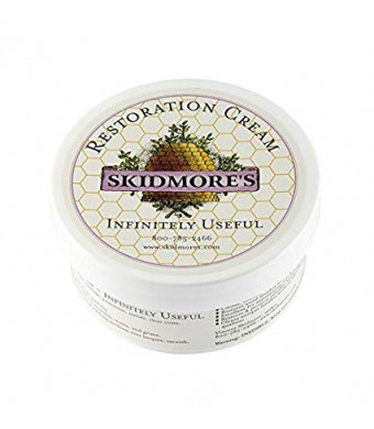 Skidmore's Restoration Cream | Genuine Leather and Wood Restorer, Softener, and Conditioner | 100% Natural Non-Toxic Formula | Kit Will Restore and Repair Dry Leather and Wood Products in The Home