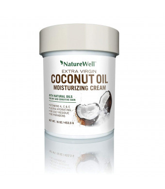 Naturewell Extra Virgin Coconut Oil Moisturizing Cream, 16 oz