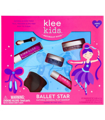 Luna Star Naturals Klee Kids Natural Mineral Makeup 4 Piece Kit, Ballet Star