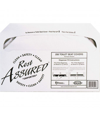 Impact Products Rest Assured Toilet Seat Covers (1 Pack - 250 Count) - Clean and Hygenic - Convenient - Self-Disposing - Flushable and Biodegradable ...