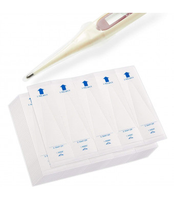 Pack of 100 Digital Thermometer Probe Covers - Disposable, Sterile and Safe, 3.75 x 1.02 Inches