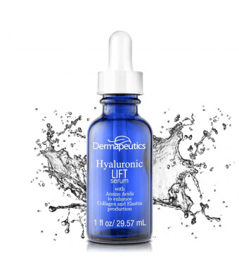 Dermapeutics Hyaluronic Acid Serum for Face, 1 oz | Ultra Hydrating | Anti Aging and Anti Wrinkle | Skin Firming and Plumping | Boosts Collagen and Elastin