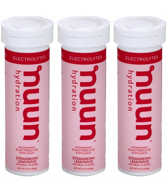 Nuun Active: Strawberry Lemonade Electrolyte Drink Tablets (3 Tubes of 10 Tabs)