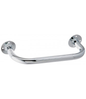 Sammons Preston Chrome Grab Bar, Easy Grip Support Bars for Bathrooms, Stairwells, Laundry Room, Kitchen, Slip Prevention for Elderly, Handicapped, Disabled, 12"L X 4-3/4" from Wall