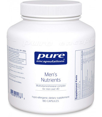 Pure Encapsulations - Men's Nutrients - Hypoallergenic Multivitamin/Mineral Complex for Men over 40-180 Capsules