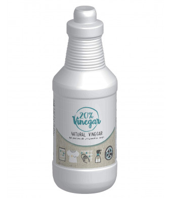 20% White Vinegar - 200 Grain Vinegar Concentrate - 1 Quart of Natural and Safe Multi-Use Concentrated Industrial Vinegar