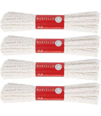 Mantello Pipe Cleaners, Hard Bristle, 4 Bundles, 176 Count