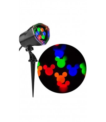 Gemmy Mickey Mouse Disney Fantastic Flurry Multi-function Red, Green, Blue ,Yellow LED Multi-design Christmas Outdoor Stake Light Projector