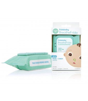 Moisturizing nose wipes by Fridababy | BreatheFrida the BoogerWiper baby facial tissues and chest rub for sensitive skin