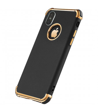 iPhone X Case, iPhone Xs Case, Ultra Slim Flexible Soft Matte Case Cover with Electroplated Shockproof Elegant Phone Case for iPhone X/iPhone Xs 