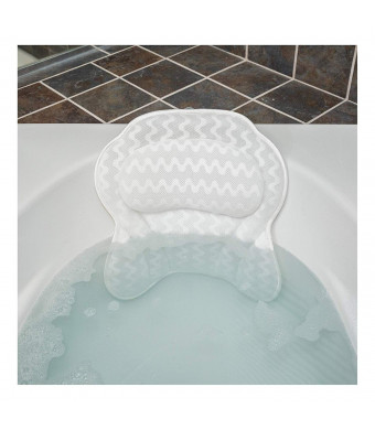 QuiltedAir Bath Pillow - Luxury Bathtub Pillow with 3D Air Mesh Technology, Machine Washable - Quick-drying and Includes Washing Bag and Travel Case (Luxury Escape)