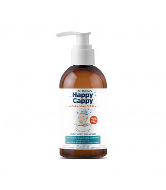 Dr. Eddie's Happy Cappy Medicated Shampoo for Children, Treats Dandruff and Seborrheic Dermatitis, Clinically Tested, Fragrance Free, Stops Flakes and Redness on Sensitive Scalps and Skin, 8 oz