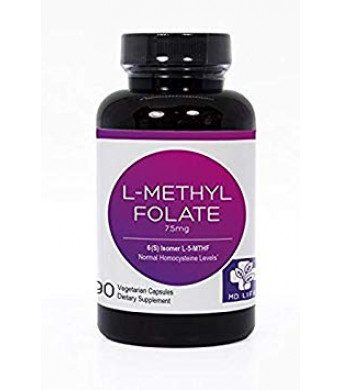 Save $$ MD.LIFE 5-MTHF L-Methylfolate 7.5MG Professional Strength Active Folate 90 Capsules