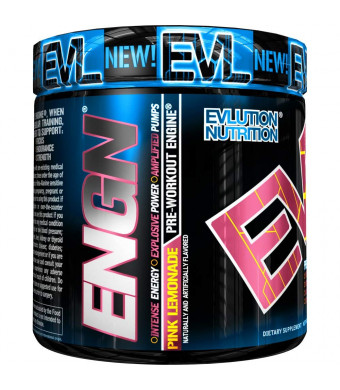 Evlution Nutrition ENGN Pre-Workout, Pikatropin-Free, 30 Servings, Intense Pre-Workout Powder for Increased Energy, Power, and Focus (Pink Lemonade)