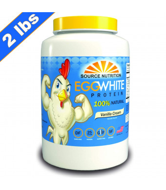 Egg White Protein Powder by Source Nutrition | Ideal Whey Alternative - Low Carbs, 1g Sugar, Award Winning Flavor - 32 Ounce (Vanilla Cream)