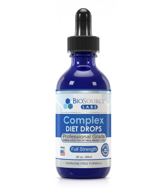 BioSource Labs Complex Diet Drops: Lean Weight Loss Drops for Rapid Weight Loss| Slenderizing Drops to Boost Your Weight Loss Meal Plan| Best Natural Metabolism Booster for Men and Women| 2 oz Bottle