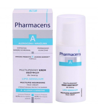 Facial Moisturizer, Sensitive Skin, Peptides and Hyaluronic Acid, Unscented, Hypo-Allergenic, Non-comedogenic, Women and Men, by Pharmaceris, 50 ml